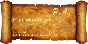 Plel Abelárd névjegykártya